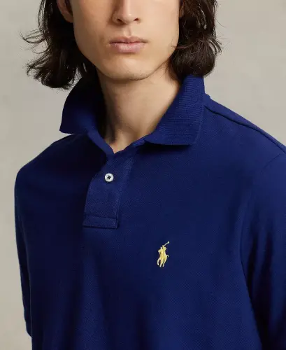 Men's Classic-Fit Mesh Polo-Fall Royal - 3
