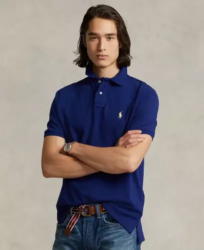 Men's Classic-Fit Mesh Polo-Fall Royal 