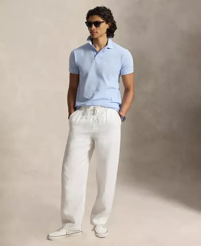 Men's Classic-Fit Mesh Polo-Fall Royal - 8