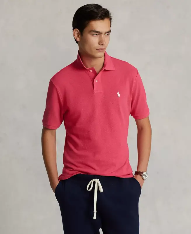 Men's Classic-Fit Mesh Polo-Hot Pink - POLO RALPH LAUREN
