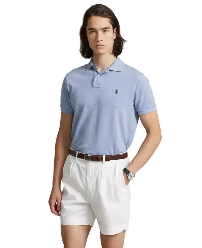 Men's Classic-Fit Mesh Polo-Isle Heather - POLO RALPH LAUREN