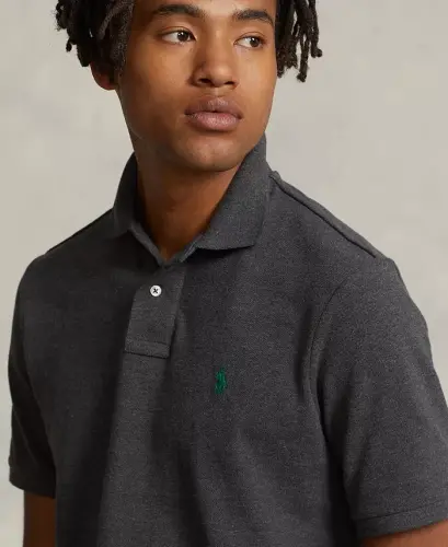 Men's Classic-Fit Mesh Polo-Medium Flannel Heather - 3