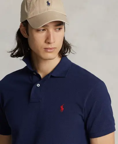 Men's Classic-Fit Mesh Polo-Newport Navy - 4