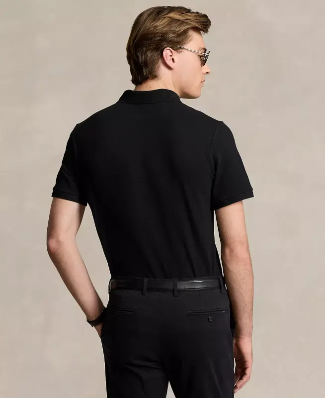 Men's Classic-Fit Mesh Polo-Polo Black - 2