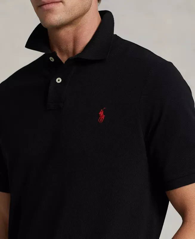 Men's Classic-Fit Mesh Polo-Polo Black - 3