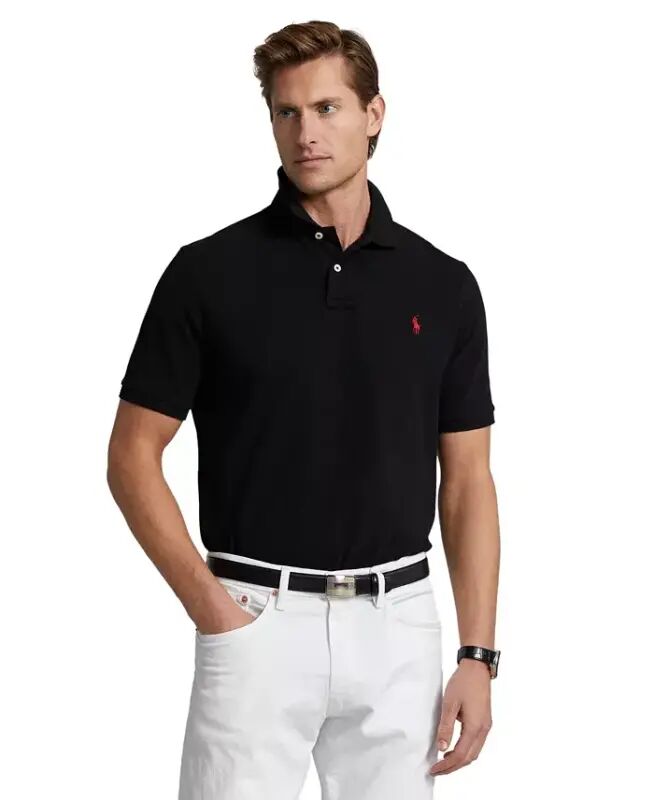 Men's Classic-Fit Mesh Polo-Polo Black - 1