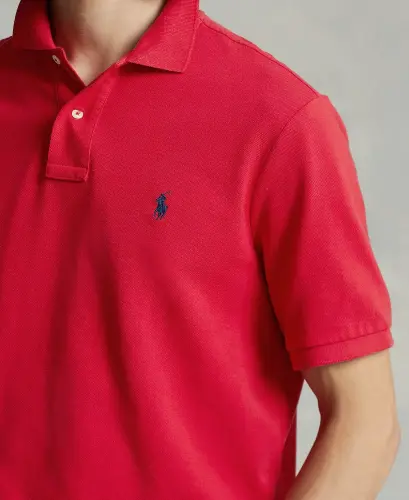 Men's Classic-Fit Mesh Polo-Red / Black - 3