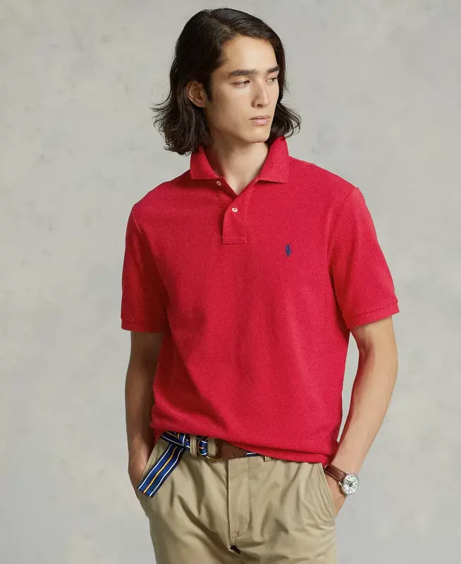 Men's Classic-Fit Mesh Polo-Rl2000 Red / Navy - 1