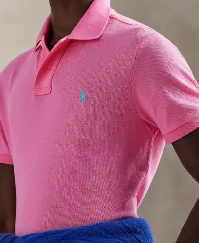 Men's Classic-Fit Mesh Polo Shirt - Baja Pink - 3