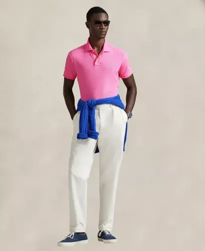 Men's Classic-Fit Mesh Polo Shirt - Baja Pink - POLO RALPH LAUREN (1)