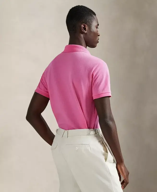 Men's Classic-Fit Mesh Polo Shirt - Baja Pink - 4