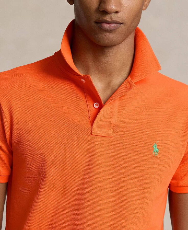 Men's Classic-Fit Mesh Polo Shirt Bright Signal Orange - 3