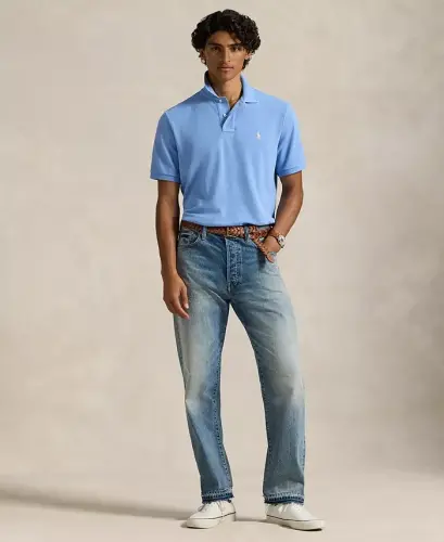 Men's Classic-Fit Mesh Polo Shirt - Bristol Blue - 2