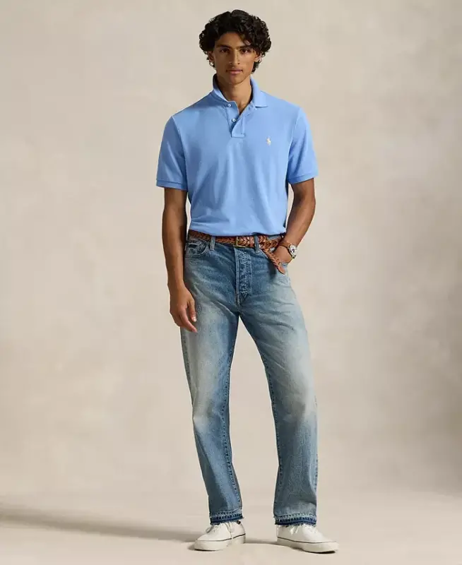 Men's Classic-Fit Mesh Polo Shirt - Bristol Blue - 2