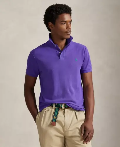 Men's Classic-Fit Mesh Polo Shirt - Cabana Purple 
