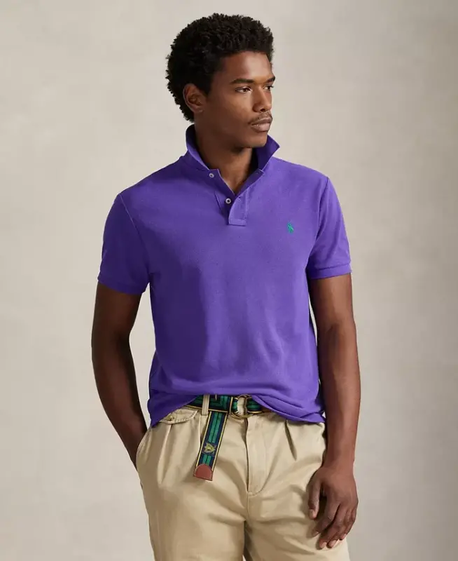 Men's Classic-Fit Mesh Polo Shirt - Cabana Purple - POLO RALPH LAUREN