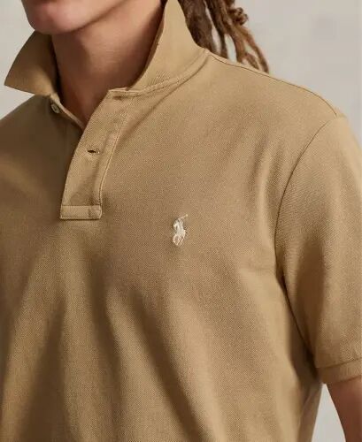 Men's Classic-Fit Mesh Polo Shirt - Cafe Tan - 3