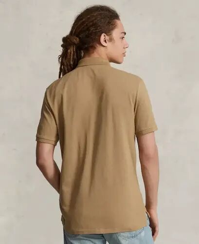 Men's Classic-Fit Mesh Polo Shirt - Cafe Tan - 4