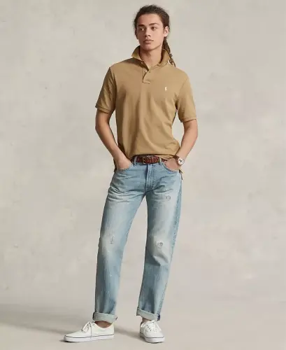 Men's Classic-Fit Mesh Polo Shirt - Cafe Tan - POLO RALPH LAUREN (1)