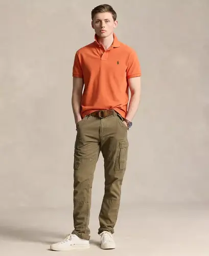 Men's Classic-Fit Mesh Polo Shirt - COLLEGE ORANGE/C5200 - Polo Ralph Lauren (1)