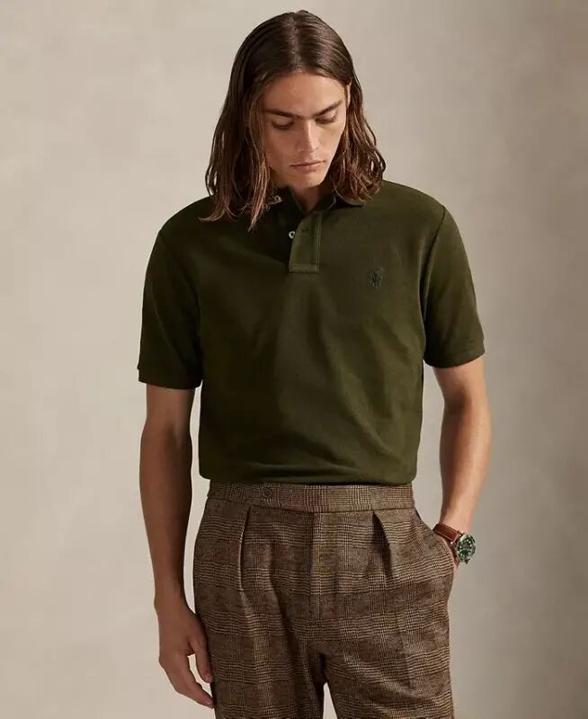 Men's Classic-Fit Mesh Polo Shirt - COMPANY OLIVE/C8526 - Polo Ralph Lauren