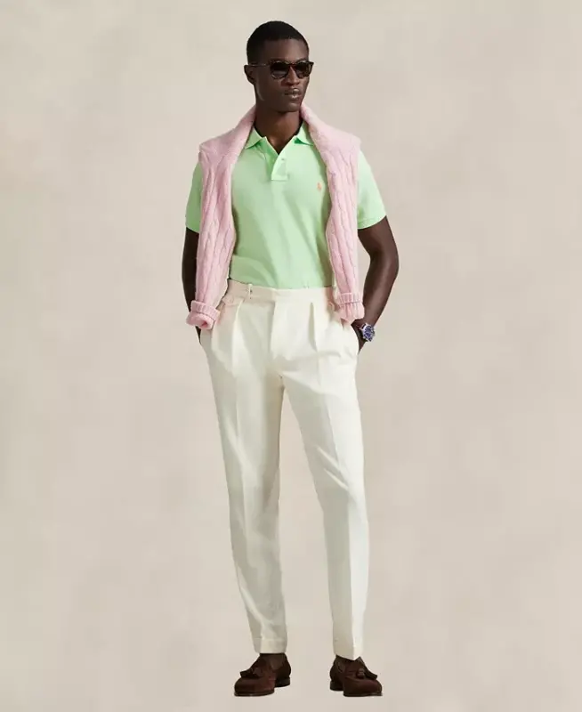 Men's Classic-Fit Mesh Polo Shirt - Cruise Lime - 2