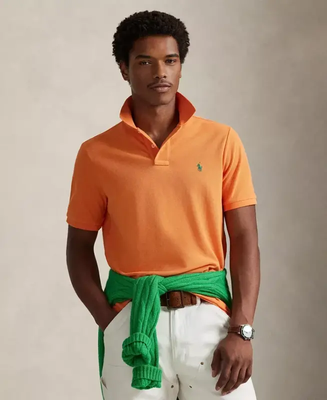 Men's Classic-Fit Mesh Polo Shirt - Kona Orange - POLO RALPH LAUREN