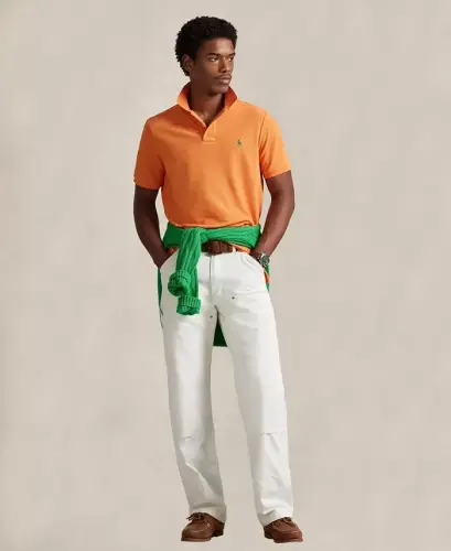 Men's Classic-Fit Mesh Polo Shirt - Kona Orange - POLO RALPH LAUREN (1)