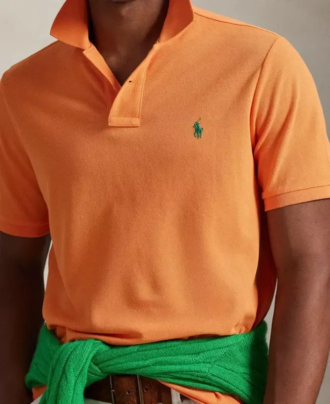 Men's Classic-Fit Mesh Polo Shirt - Kona Orange - 3