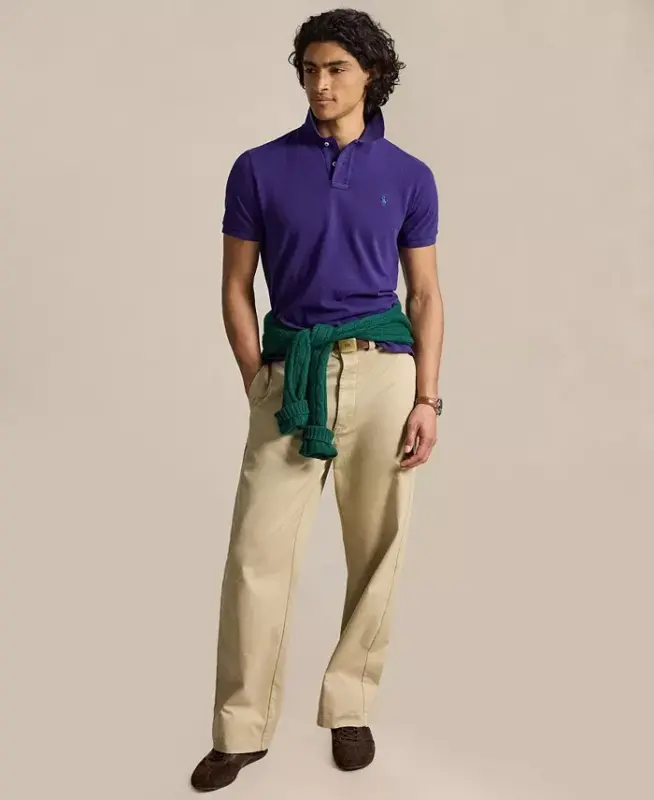 Men's Classic-Fit Mesh Polo Shirt - Medievel Purple/C5200 - 2