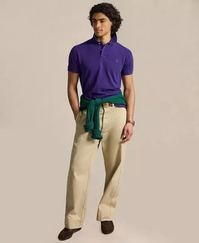 Men's Classic-Fit Mesh Polo Shirt - Medievel Purple/C5200 - 2