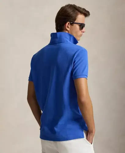 Men's Classic-Fit Mesh Polo Shirt - New Iris Blue - 4