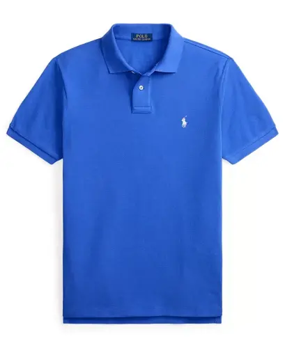 Men's Classic-Fit Mesh Polo Shirt - New Iris Blue - 5