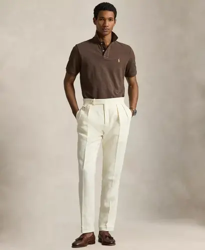 Men's Classic-Fit Mesh Polo Shirt - Nutmeg Brown Heather/c8526 - 4