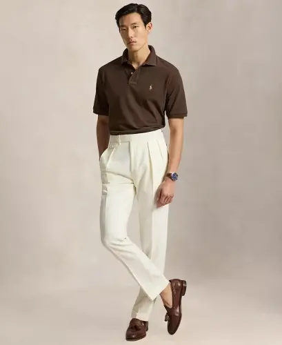Men's Classic-Fit Mesh Polo Shirt - Nutmeg Brown/C8663 - POLO RALPH LAUREN (1)