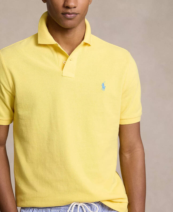 Men's Classic-Fit Mesh Polo Shirt Oasis Yellow - 3