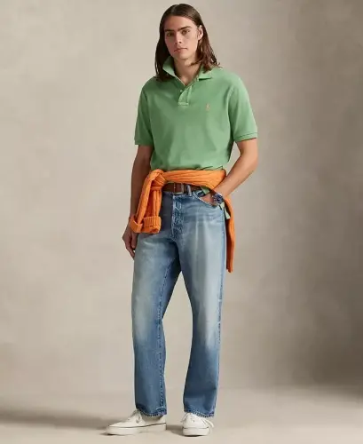 Men's Classic-Fit Mesh Polo Shirt - Outback Green - POLO RALPH LAUREN (1)