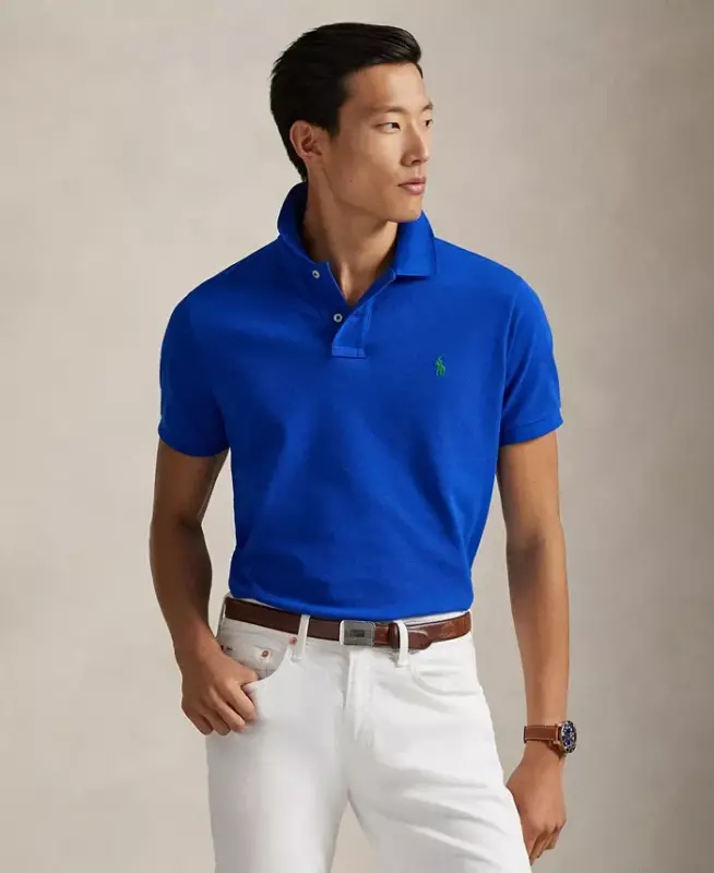 Men's Classic-Fit Mesh Polo Shirt - Pacific Royal - 1