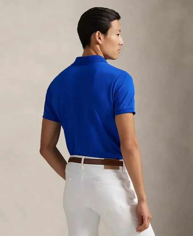 Men's Classic-Fit Mesh Polo Shirt - Pacific Royal - 4