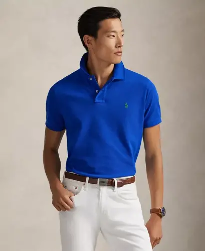 Men's Classic-Fit Mesh Polo Shirt - Pacific Royal 