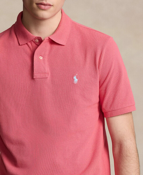 Men's Classic-Fit Mesh Polo Shirt Pale Red - 3