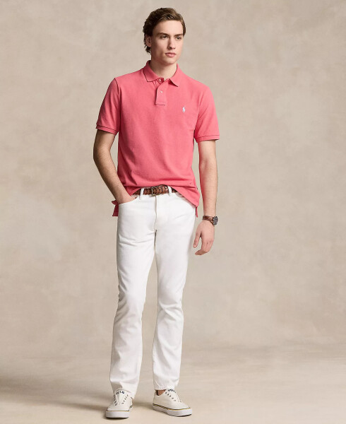 Men's Classic-Fit Mesh Polo Shirt Pale Red - 4