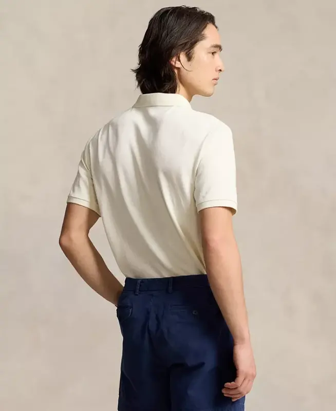 Men's Classic-Fit Mesh Polo Shirt - ParcModazoneent Cream/C8634 - 2
