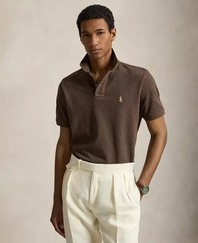 Men's Classic-Fit Mesh Polo Shirt - Perfect Turquoise - 7