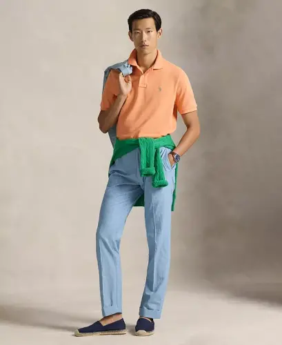 Men's Classic-Fit Mesh Polo Shirt - Pompano Orange - POLO RALPH LAUREN (1)