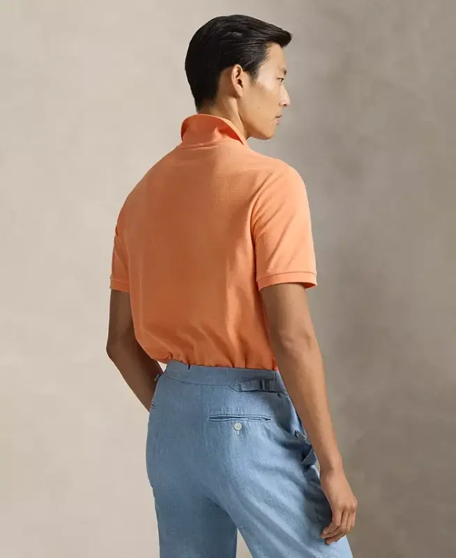 Men's Classic-Fit Mesh Polo Shirt - Pompano Orange - 4