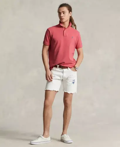 Men's Classic-Fit Mesh Polo Shirt - Red Sky - POLO RALPH LAUREN (1)