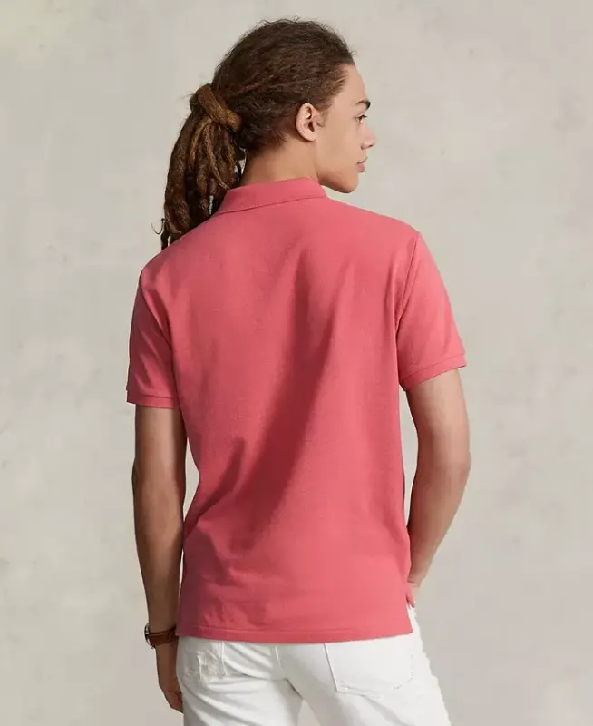 Men's Classic-Fit Mesh Polo Shirt - Red Sky - 4