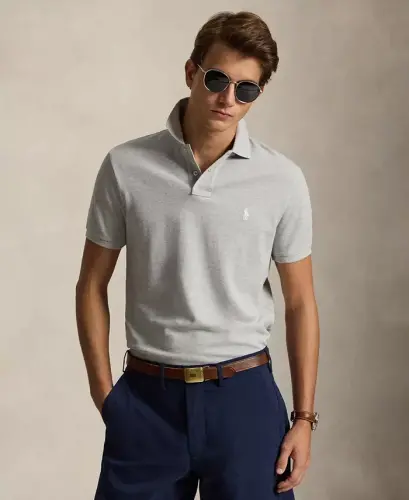 Men's Classic-Fit Mesh Polo Shirt - Spring Heather 
