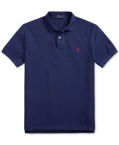 Men's Classic-Fit Mesh Polo Shirt - Spring Navy Heather - 3